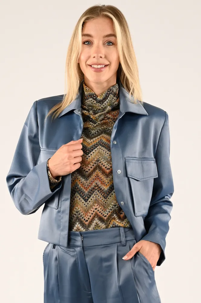 GEISHA BLAZER VERGRIJSD BLAUW  