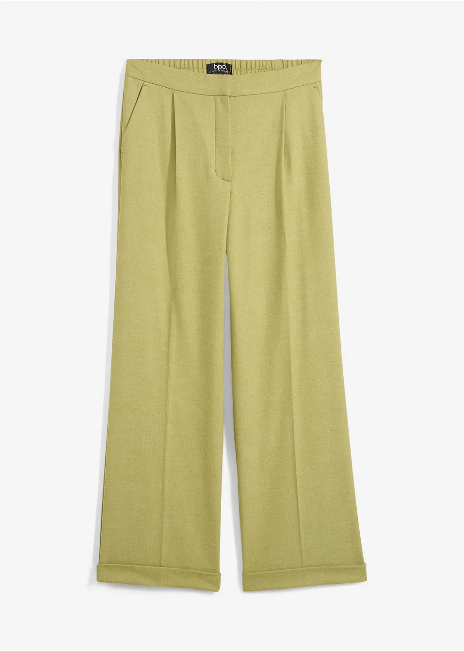 7/8 broek in wollen look met comfortband   