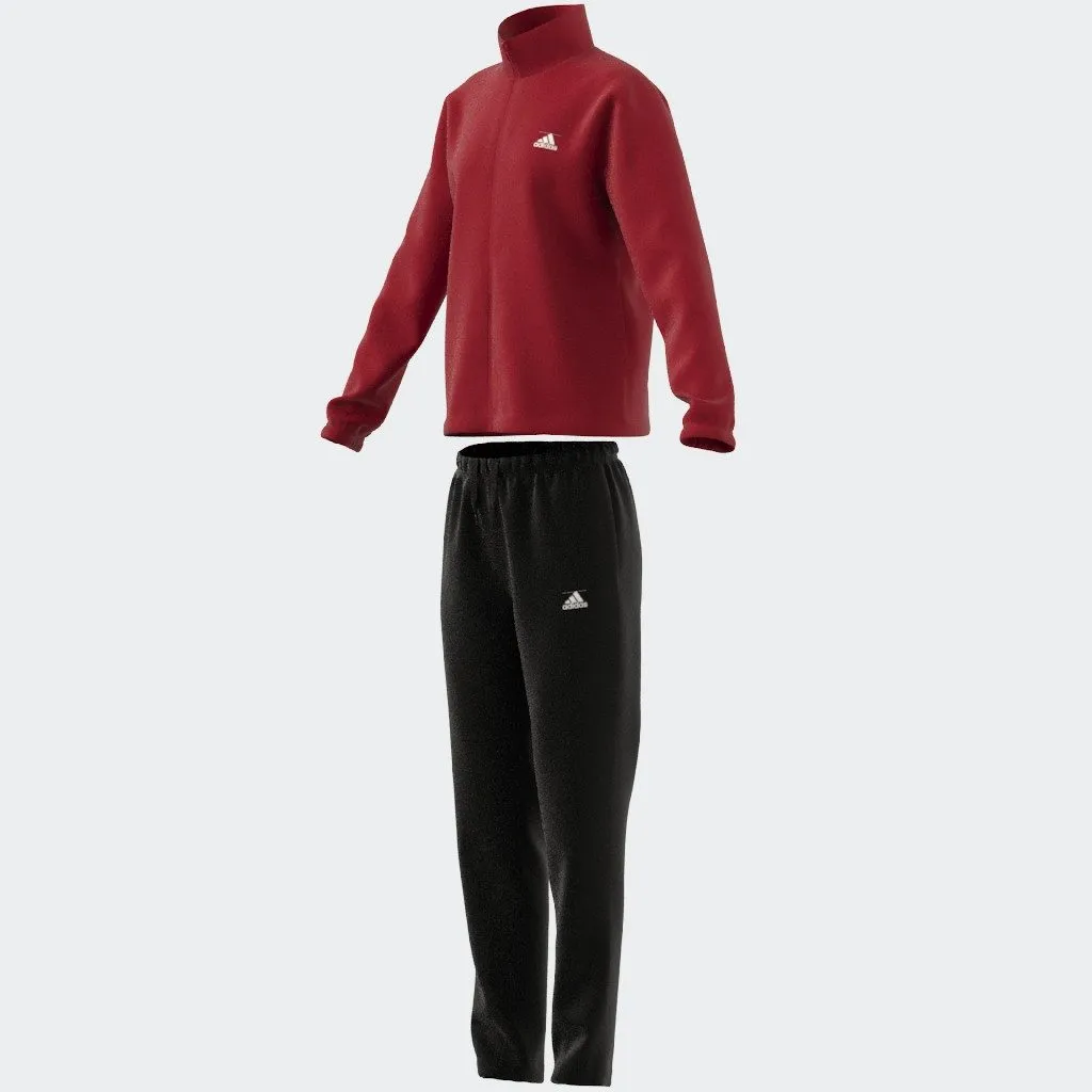 Adidas Sportswear trainingspak rood zwart Meisjes Polyester Opstaande kraag 128