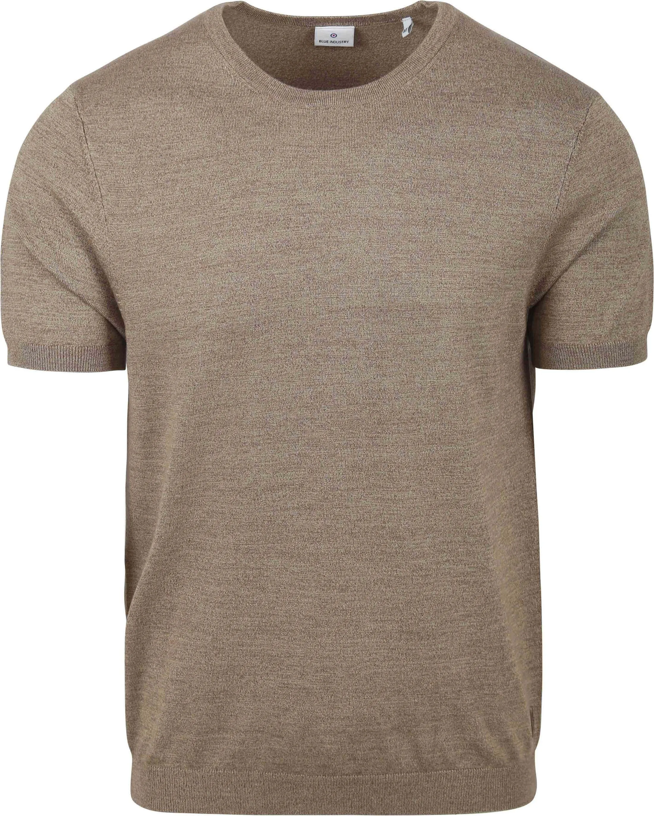 BLUE INDUSTRY  KNITTED TSHIRT MELANGE TAUPE