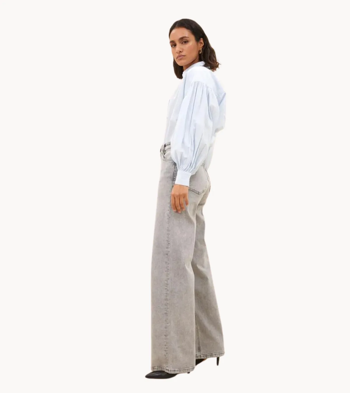 BYBAR BROEK LINA MJ PANT GREY DENIM