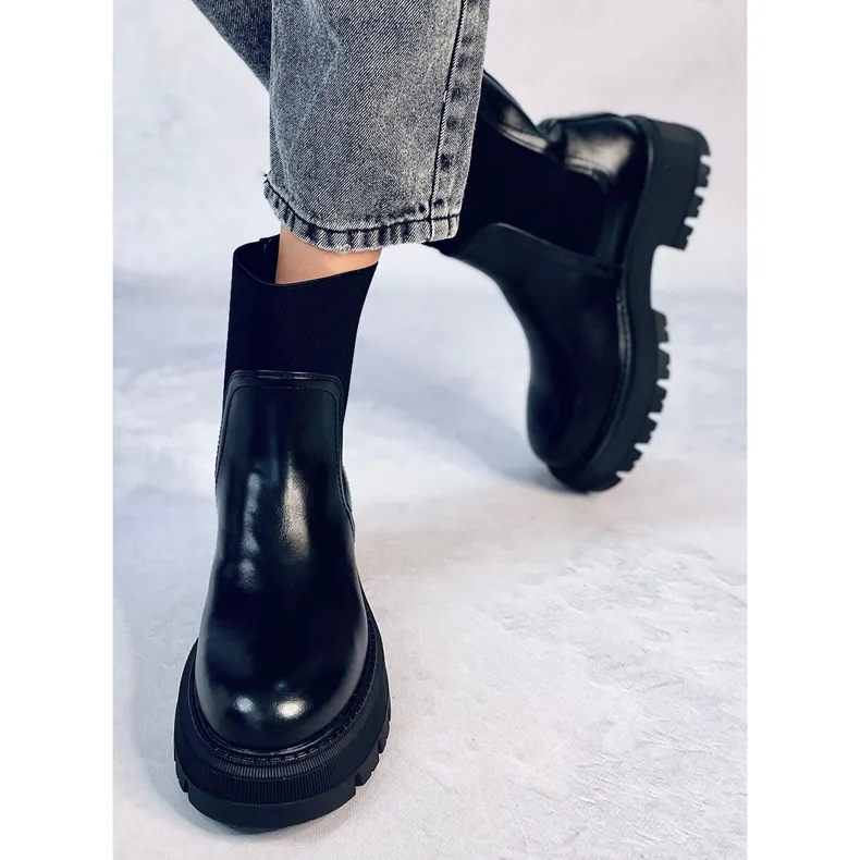 Chelsea boots met een hoog bovenwerk Cillo Black zwart