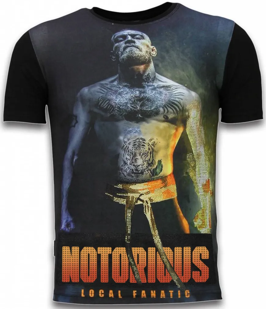 CONOR  RHINESTONE TSHIRT  ZWART