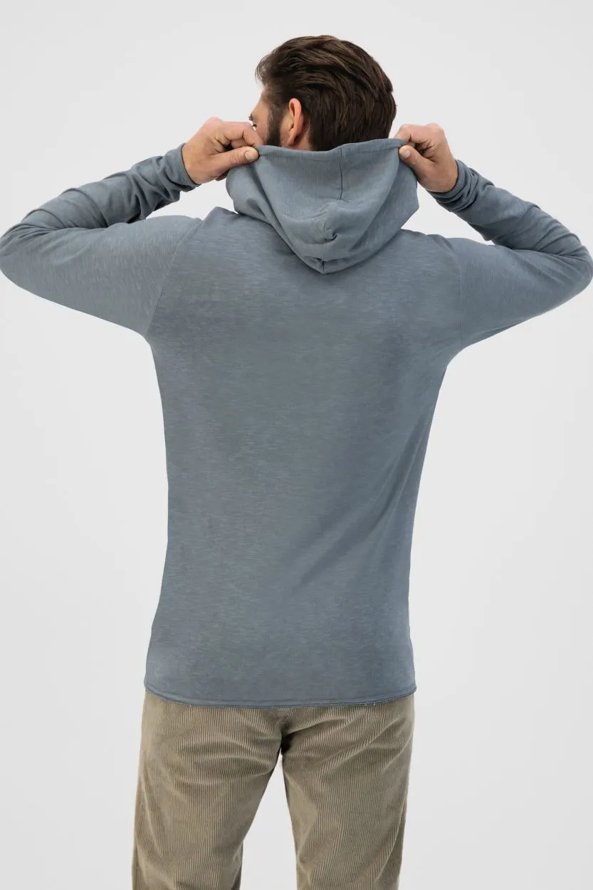 Dstrezzed  Hoodie Heavy Slub Grijsblauw