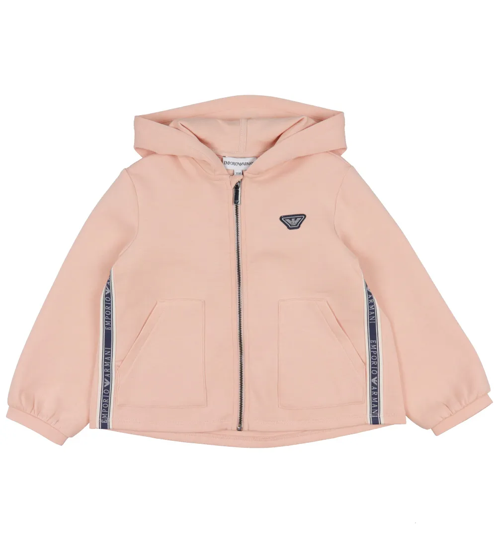 EMPORIO ARMANI CARDIGAN/BROEK  ROZE M. LOGOSTREEP