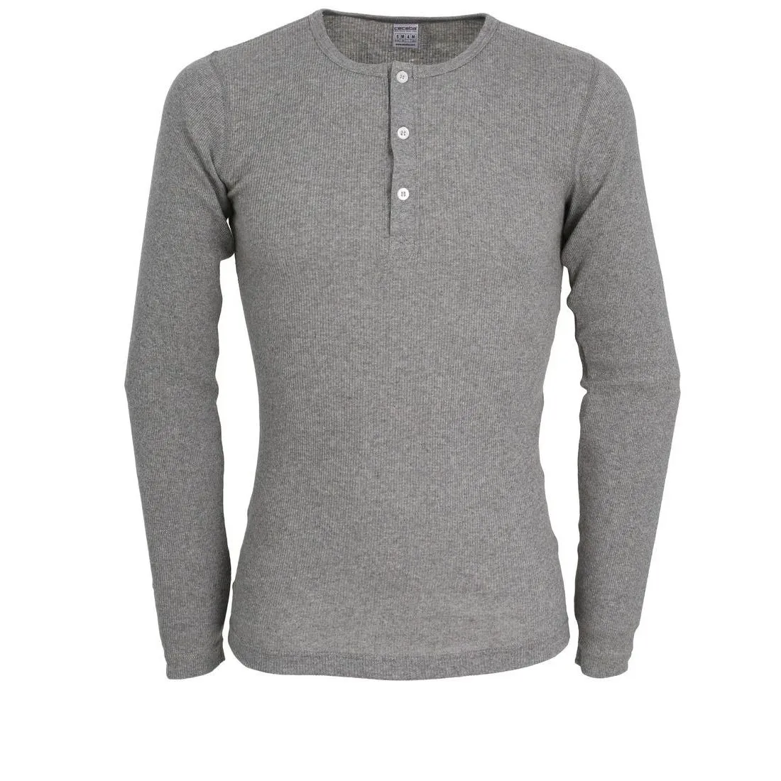 Grijze dubbele rib heren ondershirt Ceceba