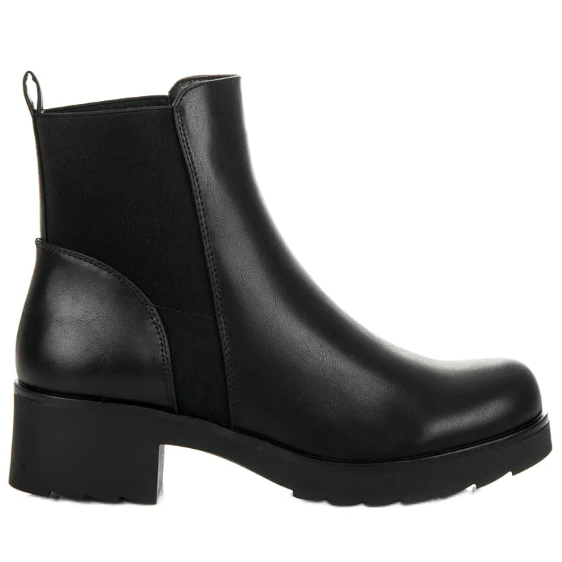 Groto Gogo Zwarte Chelsea Boots Op Het Platform