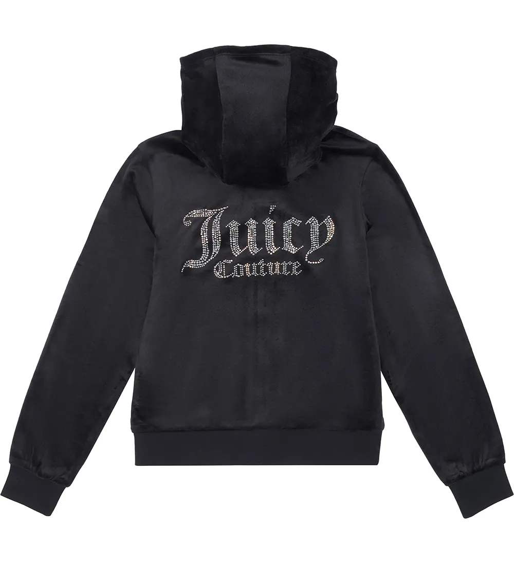 JUICY COUTURE CARDIGAN  FLUWEEL  DIAMANT  JET BLACK