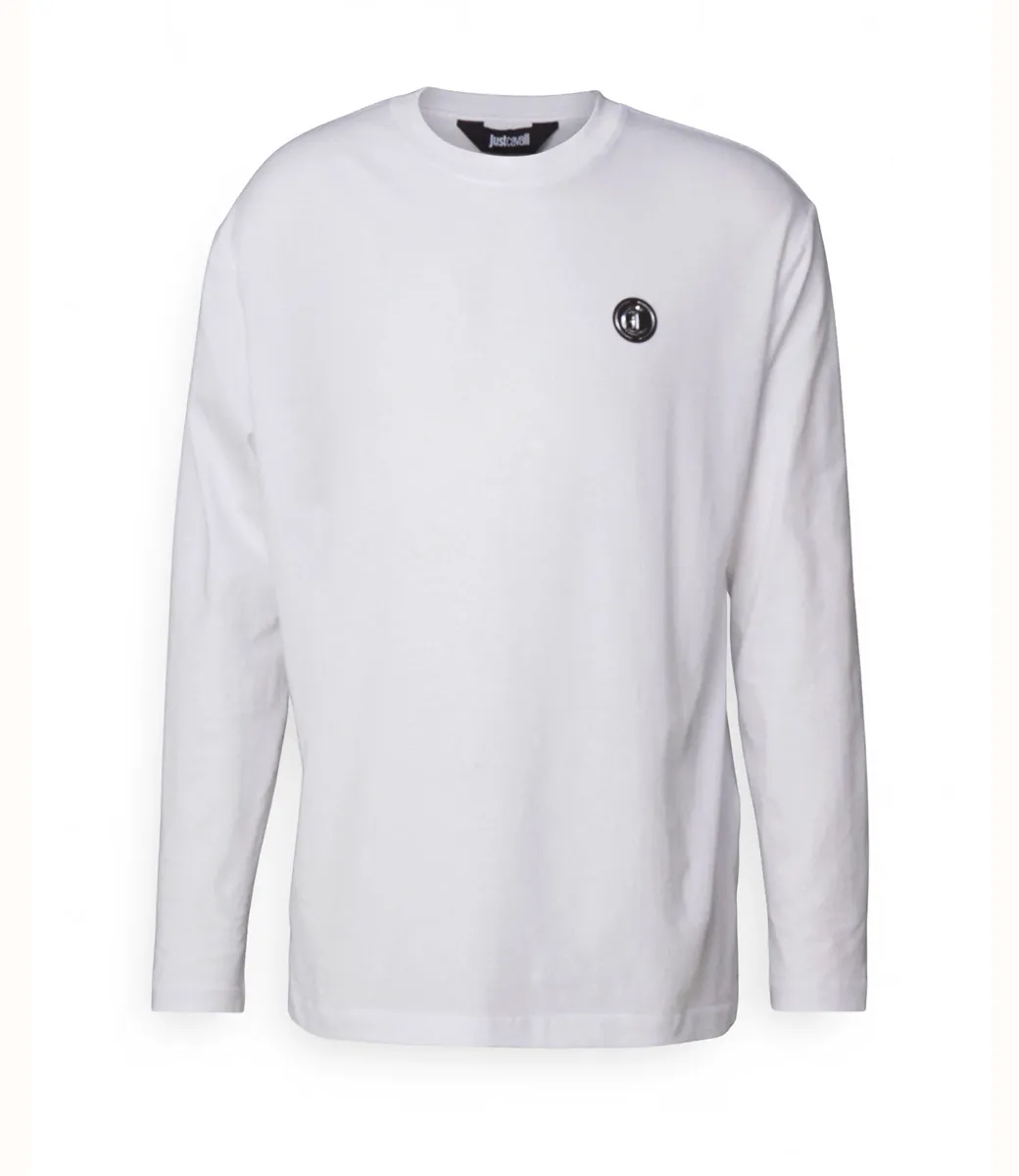 JUST CAVALLI LONGSLEEVE PATCH JC WHITE 