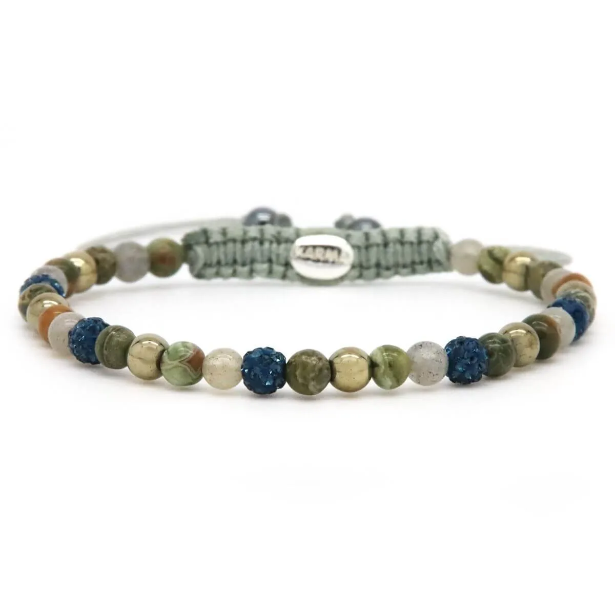 Karma Armband Spiral Constance Blue Crystal