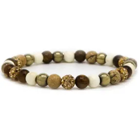Karma Armband Spiral Eden Elastic Gold Crystal