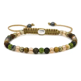 Karma Armband Spiral Jane Green Crystal