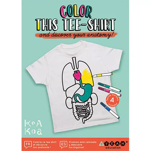 KOA KOA INKLEURBAAR TSHIRT ANATOMIE