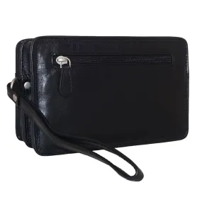 Leather Design Leren Polstas Zwart 4 Vaks