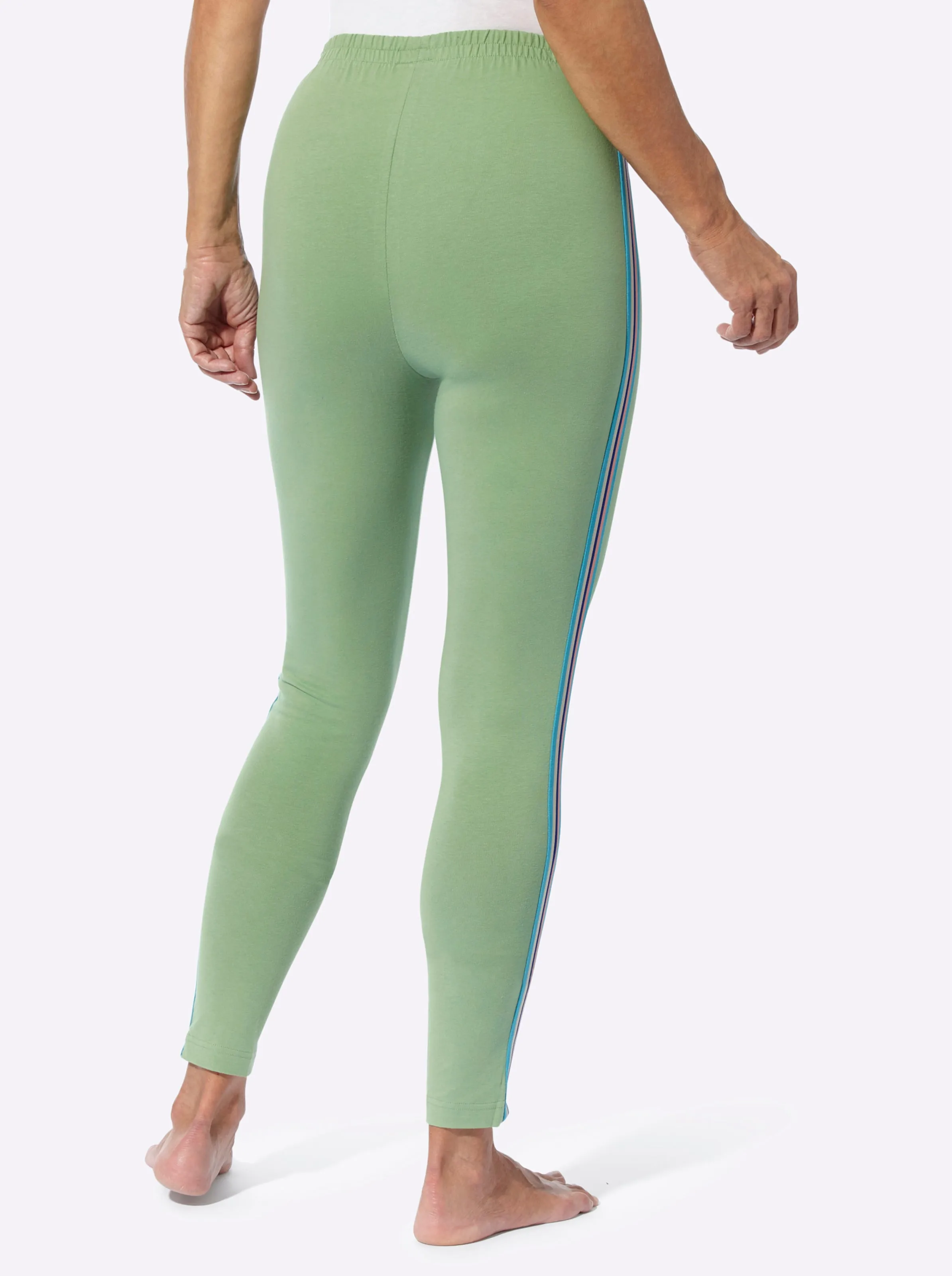 Legging met gestreepte band