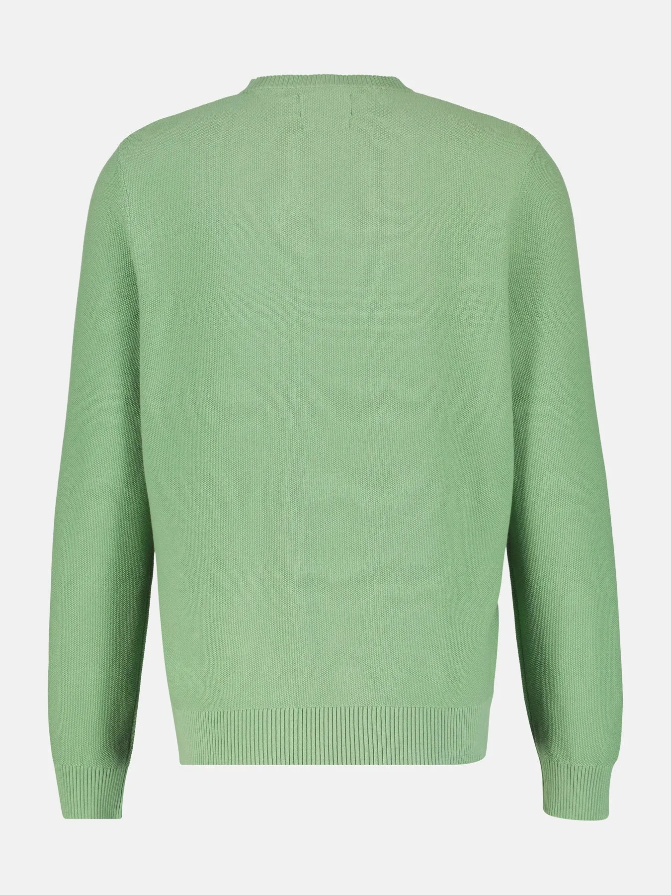 LERROS GEBREIDE TRUI MET RONDE HALS  SAGE GREEN