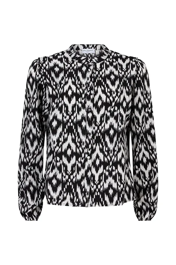 LOFTY MANNER BLOUSE AMMIE PH03  625 BLACK / WHITE