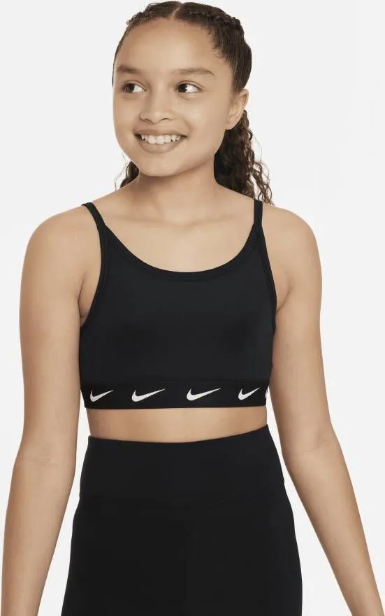 NIKE ONE SPORTBH VOOR MEISJES ZWART