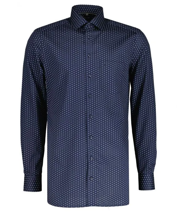 OLYMP OVERHEMD  EXTRA LANG  BLAUW