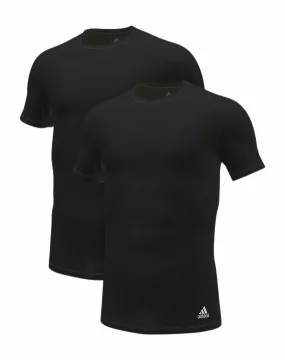 Ondershirt Adidas Men Crew Neck Black (2 pack)