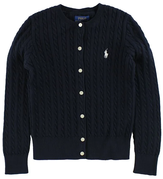 POLO RALPH LAUREN CARDIGAN  GEBREID  NAVY