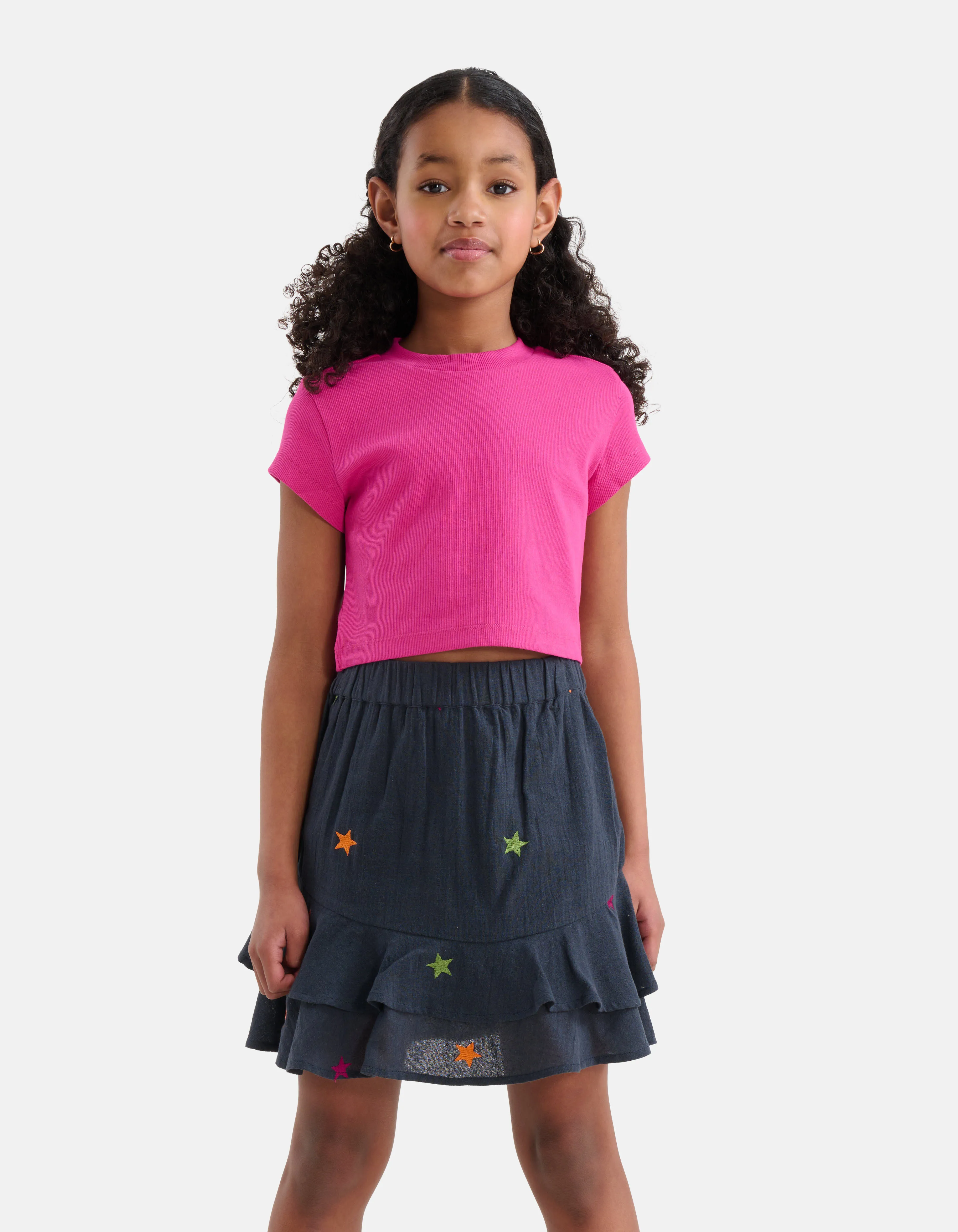 Ribbel Crop top Roze