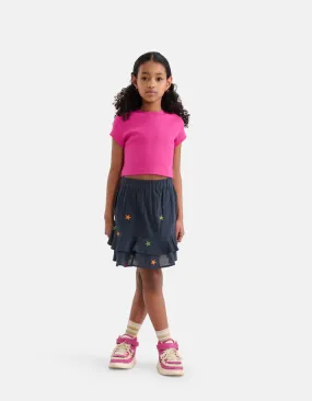 Ribbel Crop top Roze
