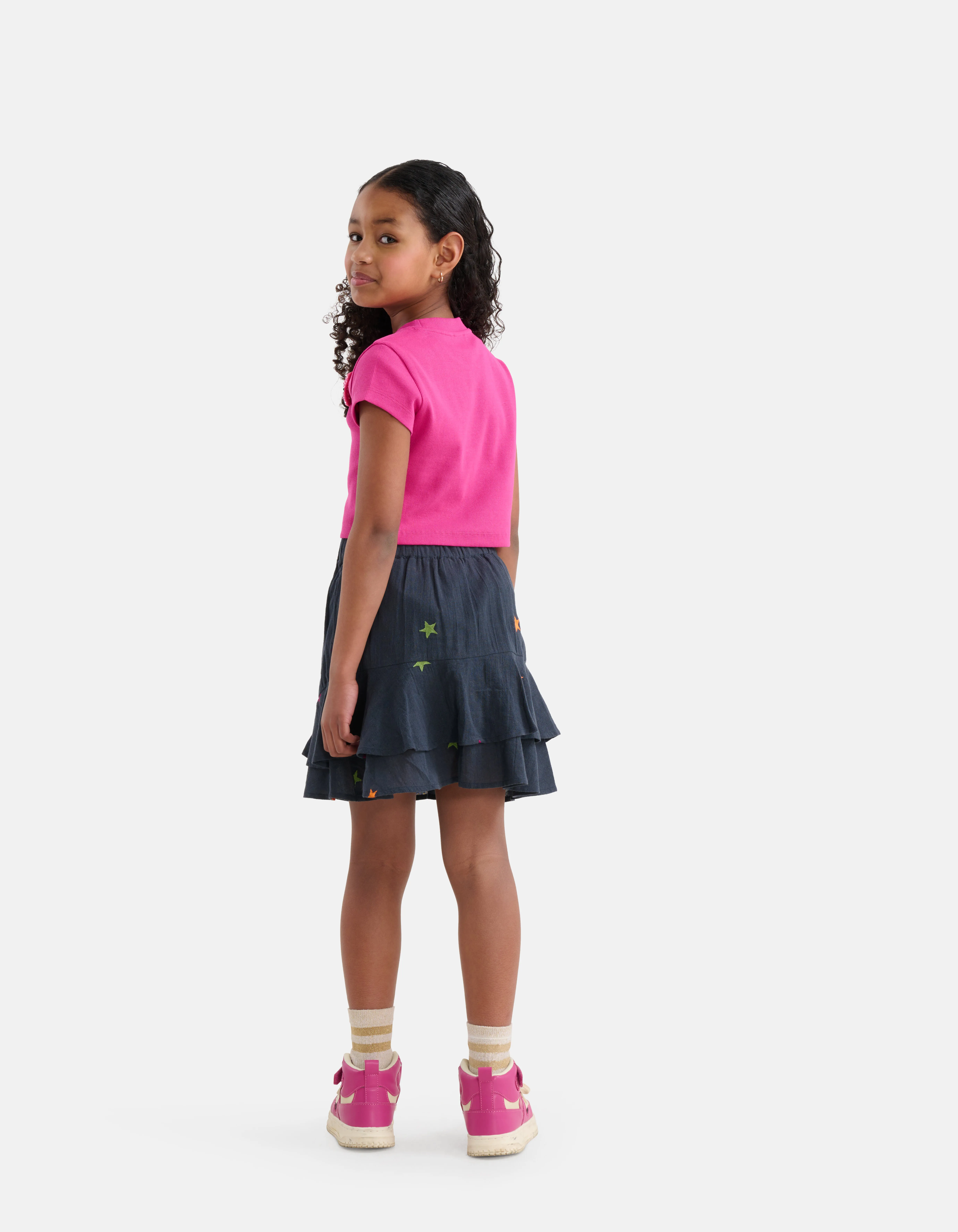 Ribbel Crop top Roze