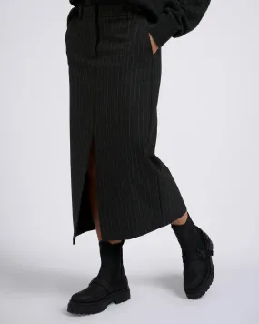 Rok Midi Pinstripe Grey Yaya