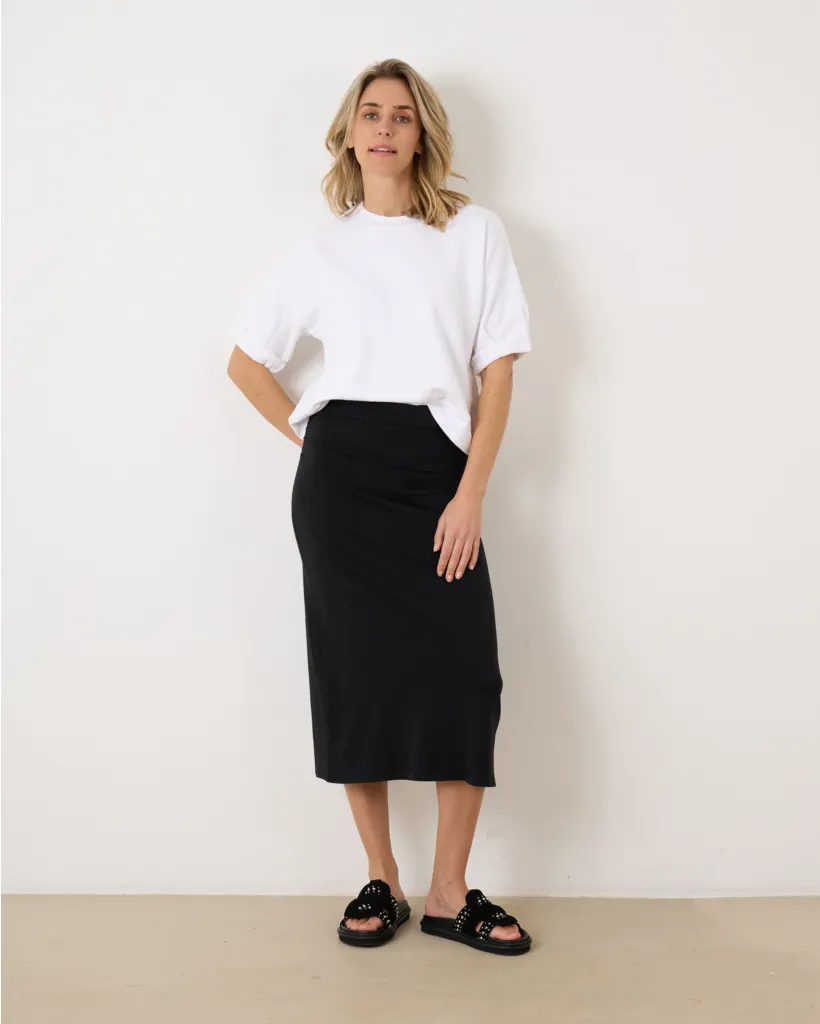 Rok midi recht black