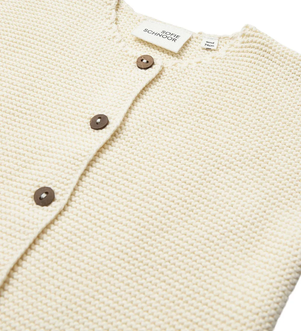 SOFIE SCHNOOR CARDIGAN  GEBREID  ANTIQUE WHITE