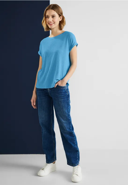 STREET ONE TSHIRT MET STRUCTUURMIX