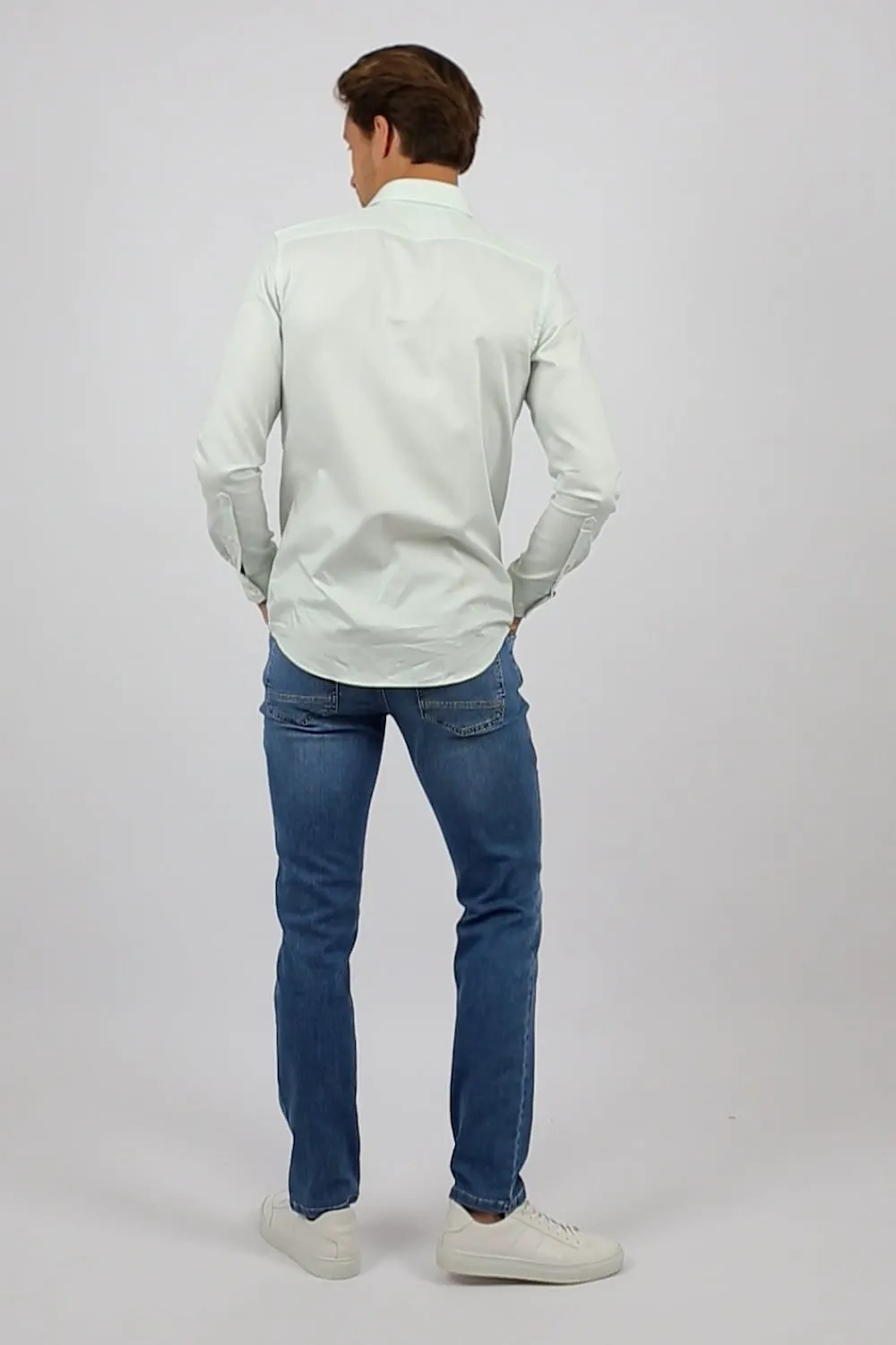 Suitable  Overhemd Twill Groen