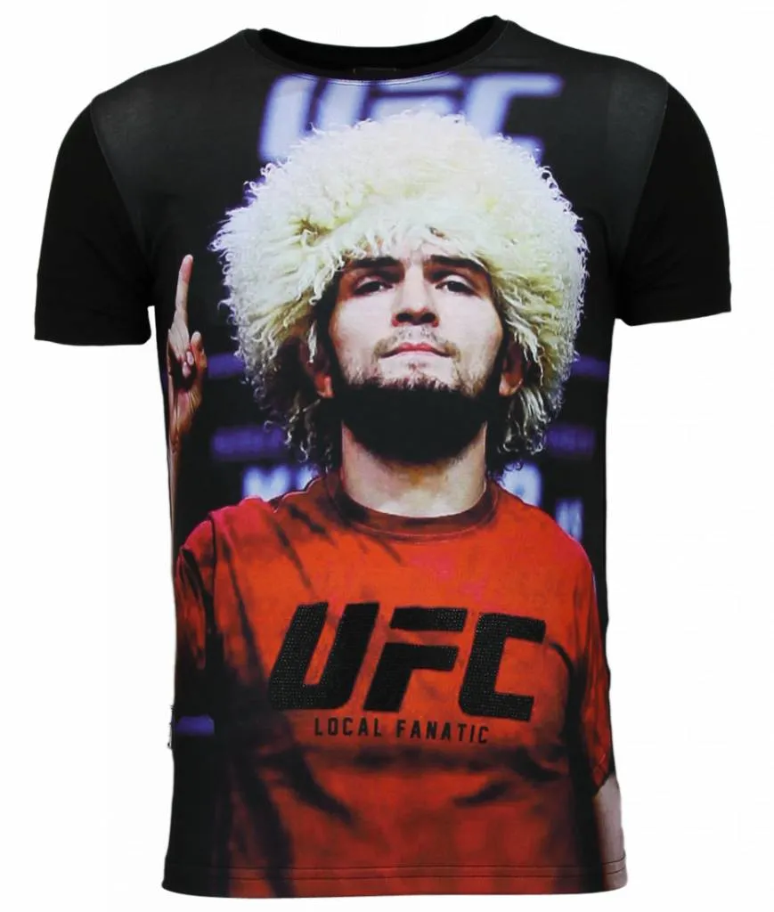 UFC CAMPION  KHABIB NURMAGOMEDOV TSHIRT  ZWART