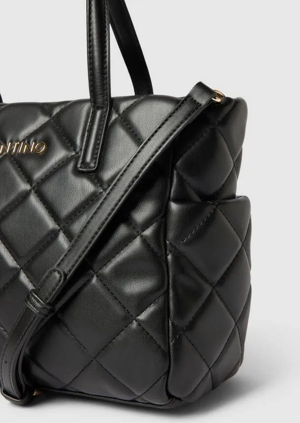 Valentino by Mario Valentino Gewatteerde zwarte handtas met afneembare band Black Dames