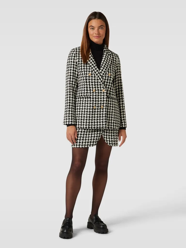 VERO MODA MINIROK MET PIEDDEPOULEMOTIEF, MODEL 'PAIGE' IN ZWART