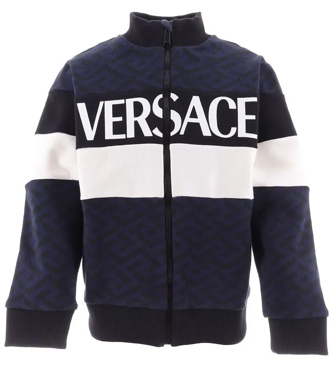 VERSACE CARDIGAN  NAVY M. ZWART/WIT