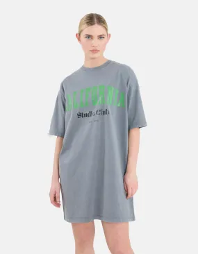 Washed T-shirt Jurk Lichtgrijs