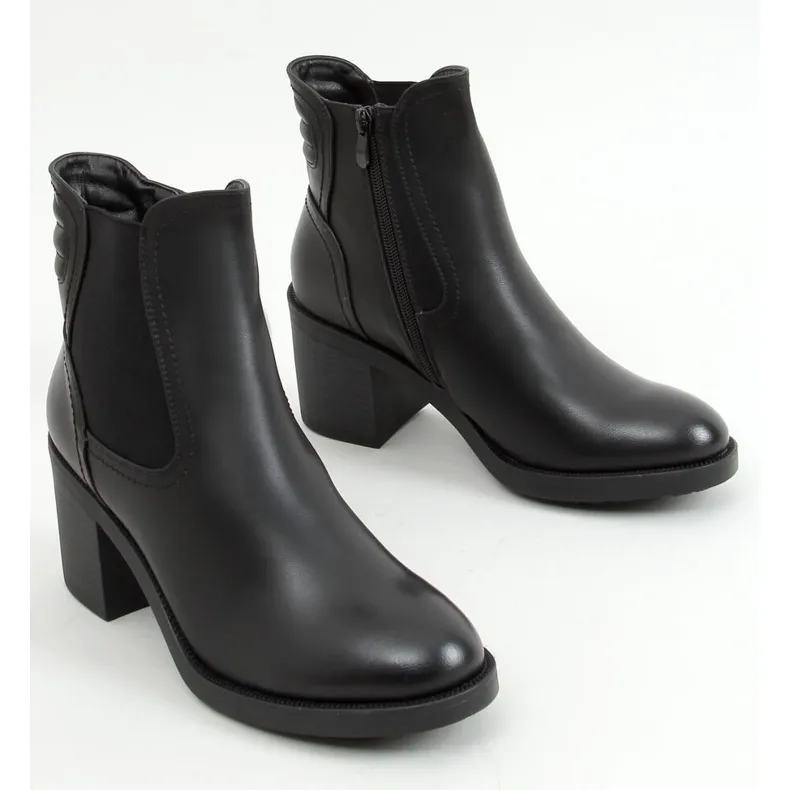 Zwarte Chelsea boots, zwart 9565 Zwart